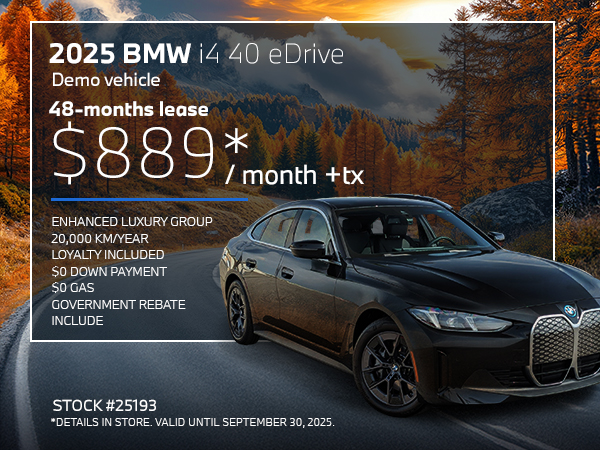 Bannière de BMW i4 40 eDrive 2025